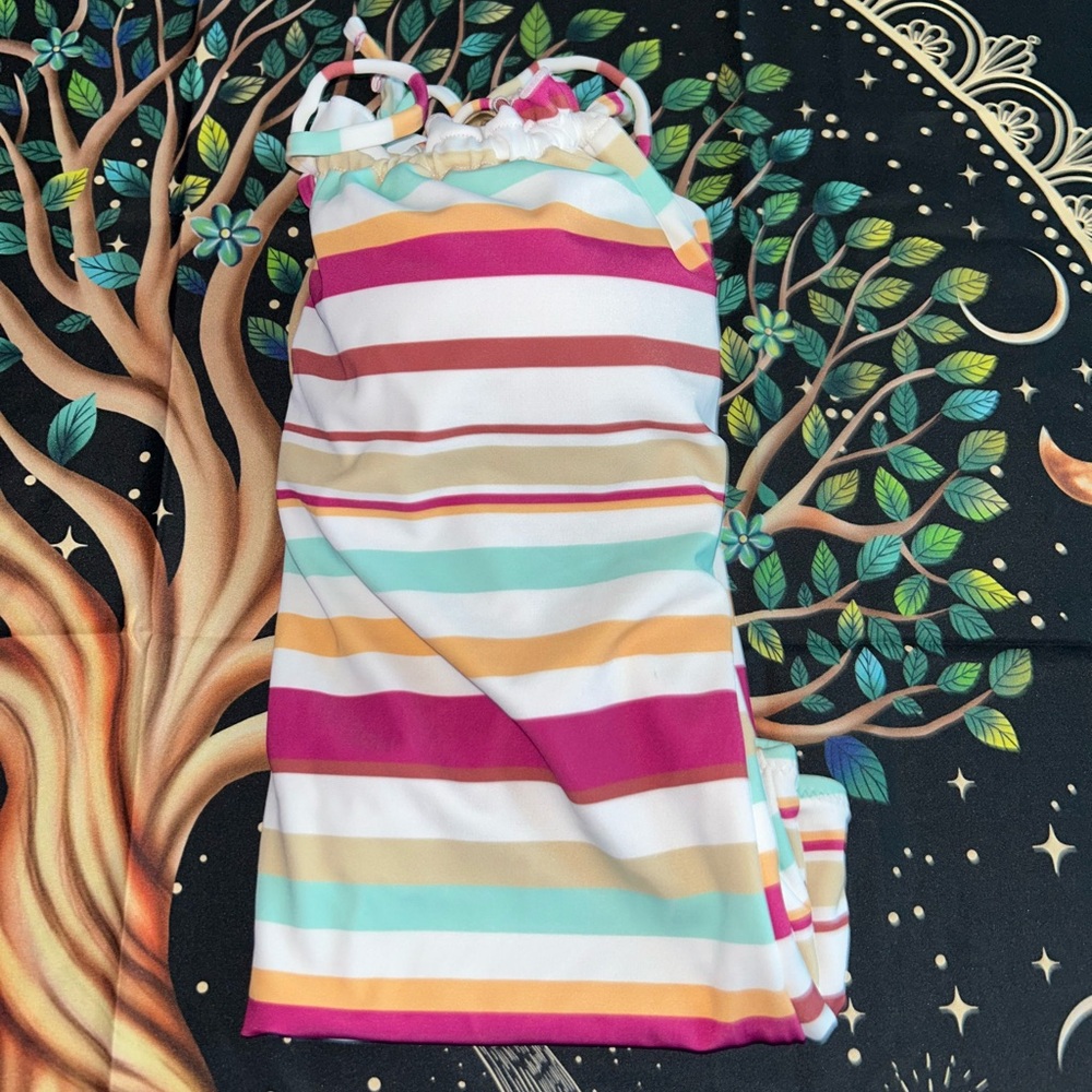 WOMENS OLD NAVY STRIPED ONE PIECE SWIMSUIT